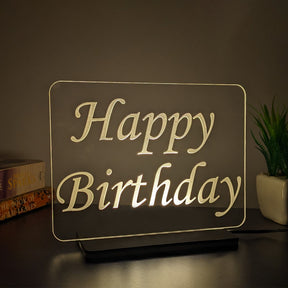3D LED Acrylic Lamp - Happy Birthday