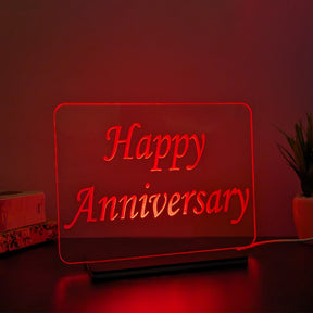 3D LED Acrylic Lamp - Happy Anniversary