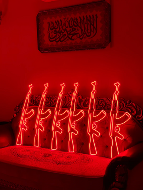 AK-47 Gun Neon Sign