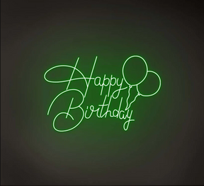 Happy Birthday with 2 Balloons