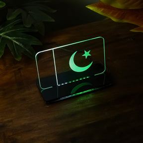 3D LED Acrylic Lamp - Pakistan Flag