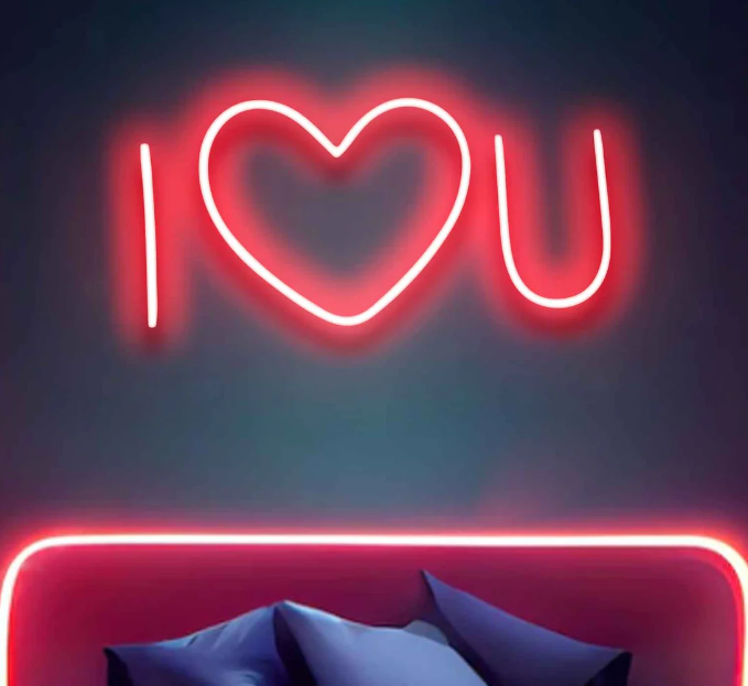 I ?? U Neon Sign