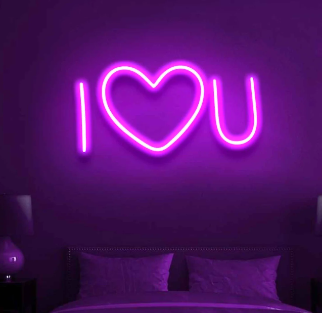 I ?? U Neon Sign
