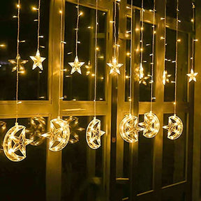 Moon and Star Fairy Lights, Party Lights, Christmas Lights, Curtain Lights, Bedroom Decor, Home Decor, Bedroom Accessories, Lights for rooms