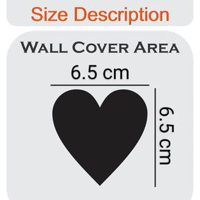 Love Heart Shape Golden Acrylic Wall Decor Mirror