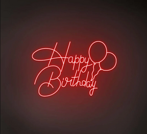 Happy Birthday with 2 Balloons